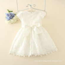 white 7 year-old kid dress garments wholesale price new deisgns pure girls clothes latest models from China